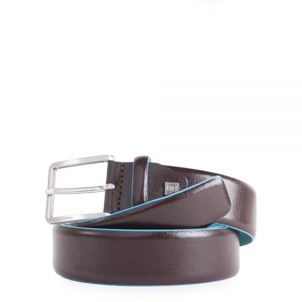 Piquadro Cintura pelle liscia uomo 35 mm in pelle con fibbia ad ardiglione Blue Square