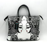 Gabs Borsa G3 plus tg.m anniversary print pelle+bull black 82 profili B/N