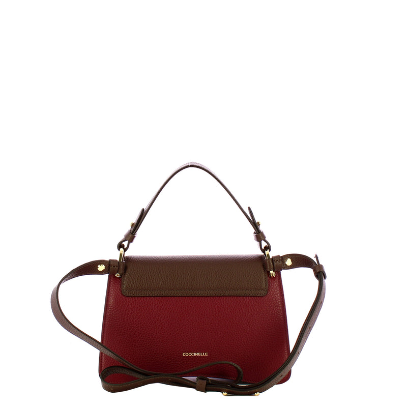 Coccinelle borsa tricolor in pelle con tracolla