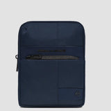 Piquadro borsello a tracolla in tessuto con finiture in pelle porta iPad®