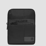 Piquadro borsello a tracolla in tessuto con finiture in pelle porta iPad®
