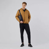 Piquadro marsupio in tessuto con finiture in pelle