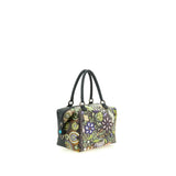 Gabs Borsa G3 plus tg.m trip pelle+bull black 594 RICAMO FIORE VERDE