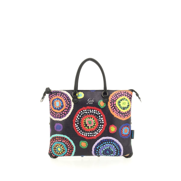 Gabs Borsa G3 plus tg.m trip pelle+bull black 603 ricami