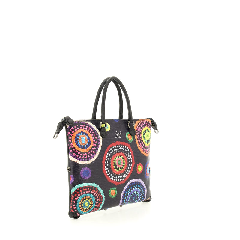 Gabs Borsa G3 plus tg.m trip pelle+bull black 603 ricami