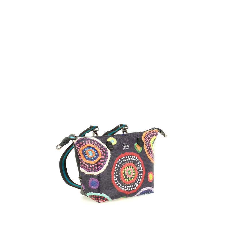 Gabs Borsa G3 plus tg.m trip pelle+bull black 603 ricami