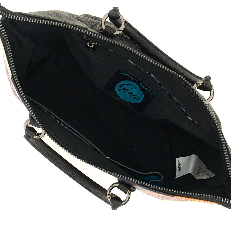 Gabs Borsa G3 plus tg.m trip pelle+bull black 603 ricami