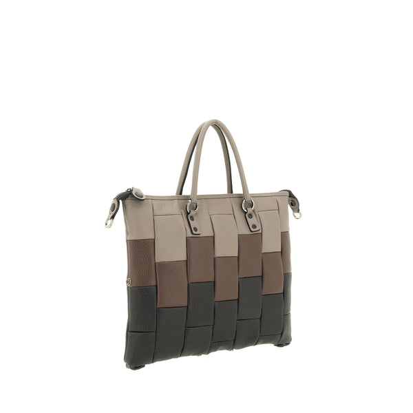 GABS borsa pelle G3 PLUS tg.m tricolor degradè bull black