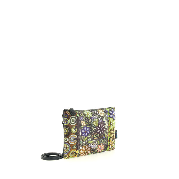 Gabs Borsa beyonce tg.m trip pelle+bull black 594 RICAMO FIORE VERDE