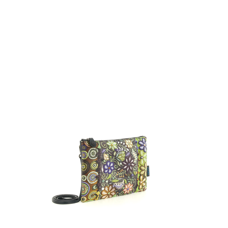 Gabs Borsa beyonce tg.m trip pelle+bull black 594 RICAMO FIORE VERDE