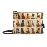 Gabs Borsa beyonce tg.m pet lovers print pelle+vitello plano nero black worldwide cats beige