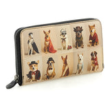 Gabs portafogli Gmoney17 pet lovers print pelle+vitello plano nero black worldwide dogs beige