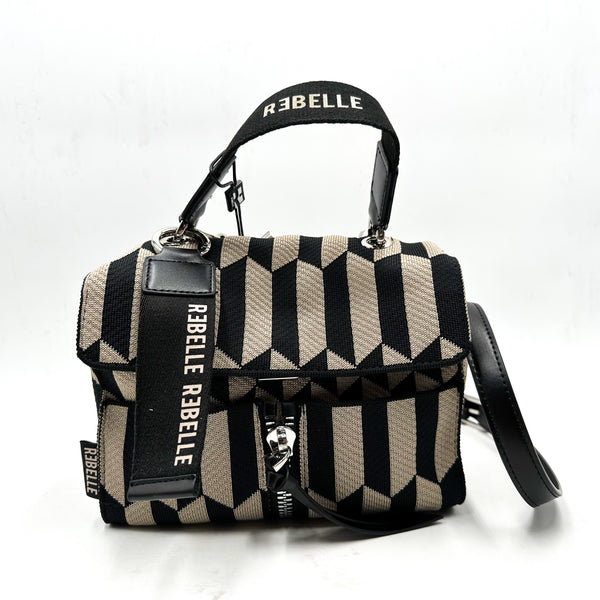 REBELLE BORSA tessuto e PELLE CON TRACOLLA