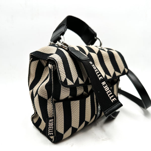 REBELLE BORSA tessuto e PELLE CON TRACOLLA