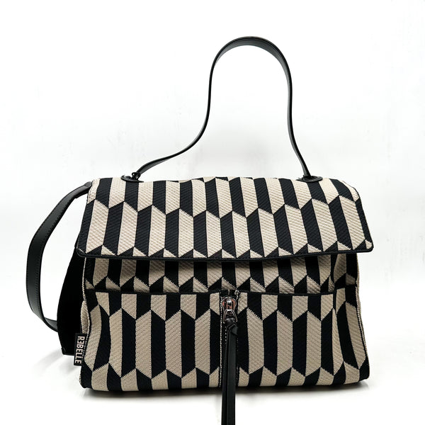 REBELLE BORSA tessuto e PELLE CON TRACOLLA