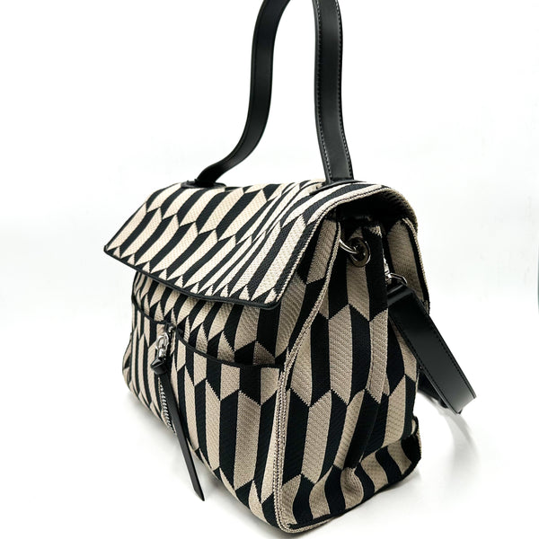 REBELLE BORSA tessuto e PELLE CON TRACOLLA