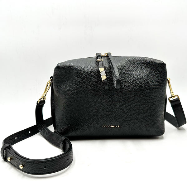 Coccinelle borsa in pelle con perle a tracolla