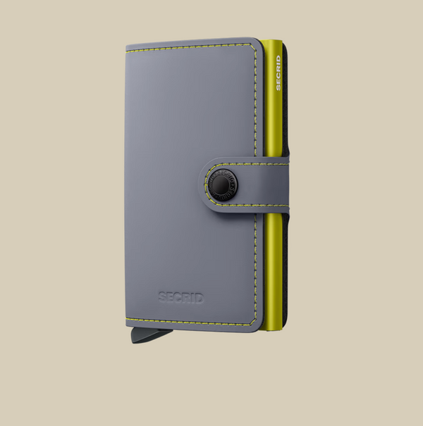 Secrid miniwallet matte truffle GREY & LIME