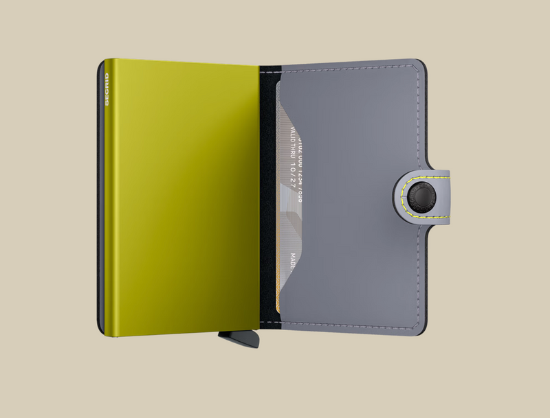 Secrid miniwallet matte truffle GREY & LIME