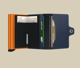 SECRID MINIWALLET DOPPIO twinwallet matte night blue-orange