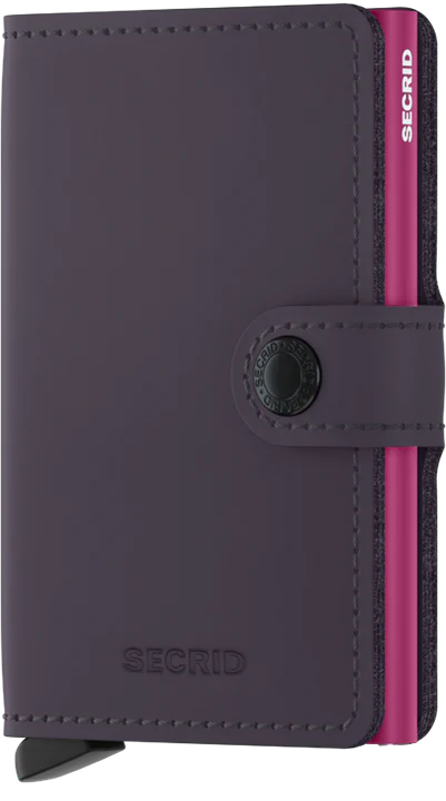 Secrid Miniwallet Matte Dark Purple-Fuchsia