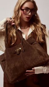 Roberta Gandolfi borsa in camoscio